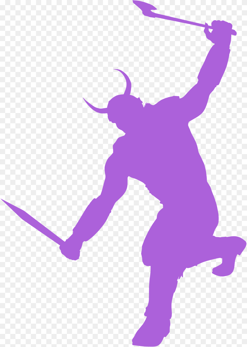 Viking In Battle Silhouette, Baby, People, Person, Badminton Free Png