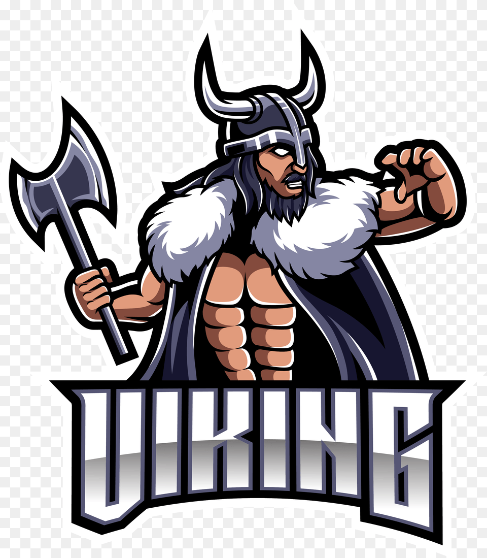 Viking Mascot Logo, Person, Face, Head, Body Part Png Image