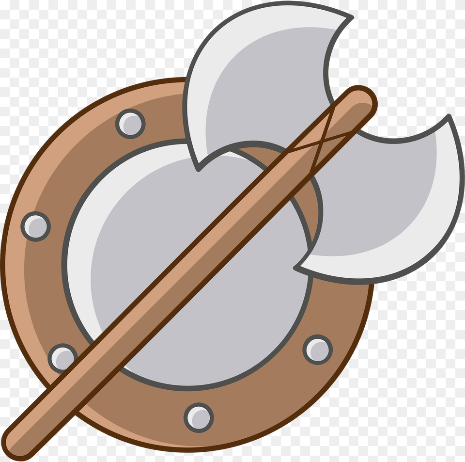 Viking Shield And Axe Clipart, Weapon, Animal, Fish, Sea Life Free Png