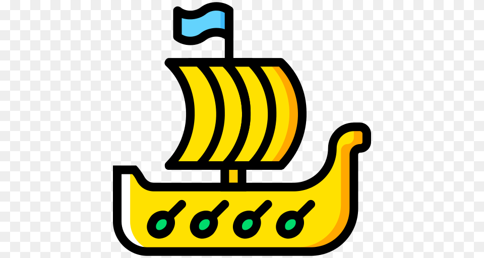 Viking Ship Icon, Banana, Food, Fruit, Plant Png Image