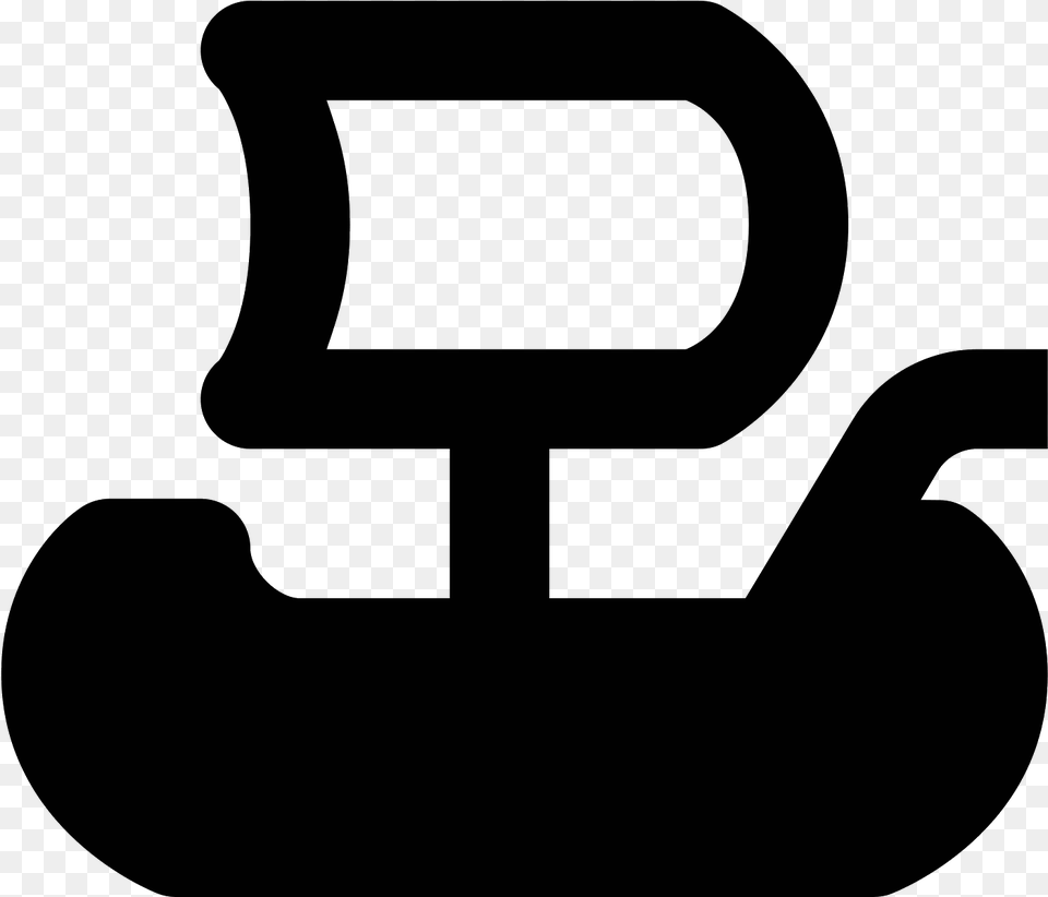 Viking Ship Icon, Gray Png