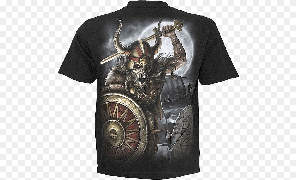 Viking Undead T Shirt Norse Mythology Viking Warrior Angel, Clothing, T-shirt, Adult, Bride Png Image