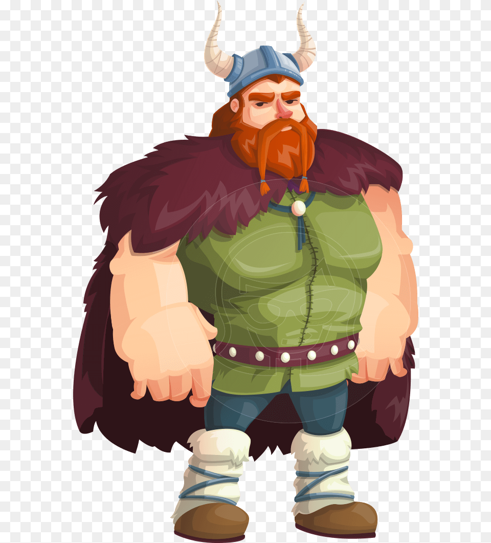Viking Warrior Cartoon Vector Character Aka Bjorn Strong Cartoon Viking, Baby, Person, Face, Head Free Transparent Png