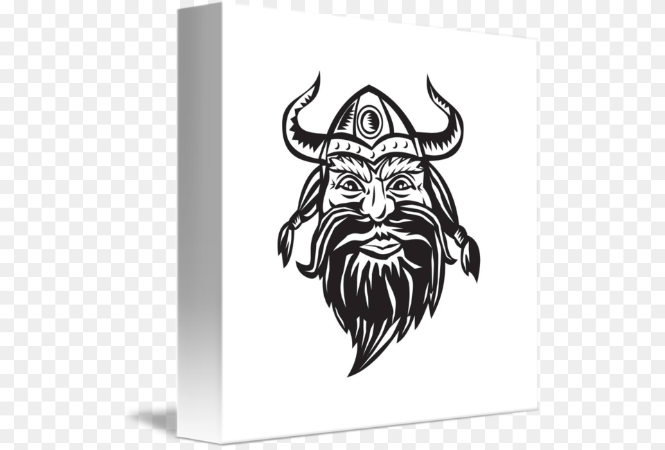 Viking Warrior Head Angry Black And White Viking Head Hd, Animal, Buffalo, Mammal, Wildlife Free Transparent Png