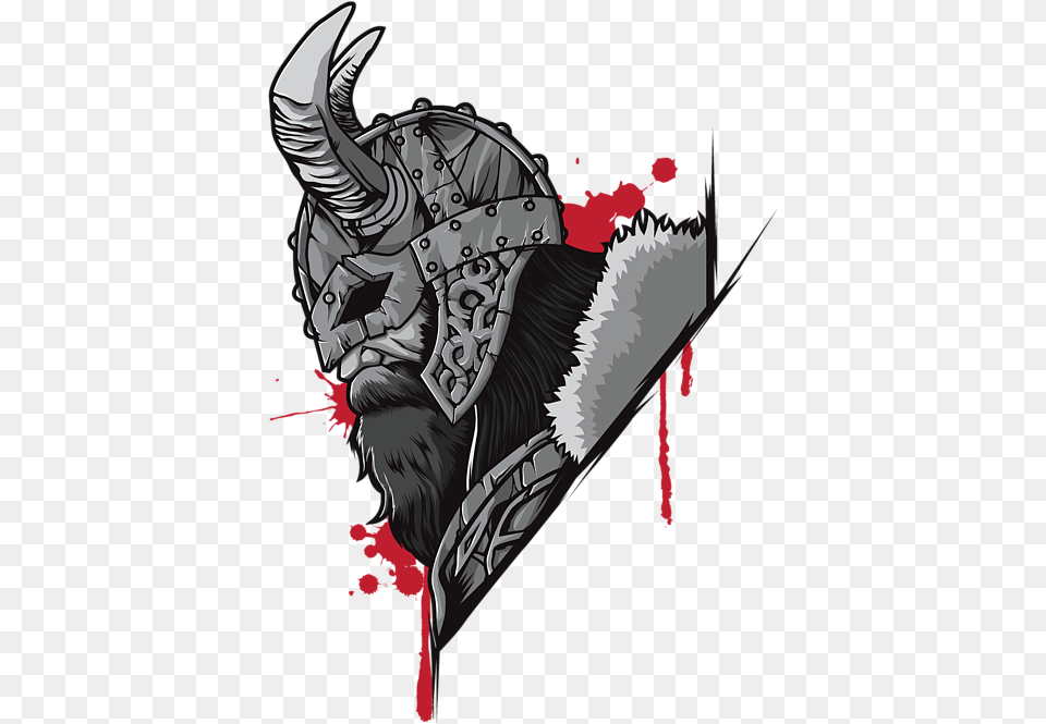 Viking Warrior Valhalla Logo, Adult, Male, Man, Person Png Image