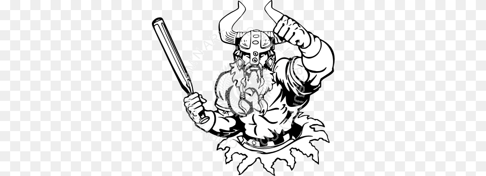 Viking With Bat, People, Person, Adult, Art Free Transparent Png