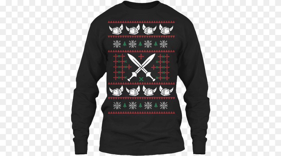 Vikings Christmas Sweaters Cop Ugly Christmas Sweater, Clothing, Long Sleeve, Sleeve, T-shirt Free Png Download
