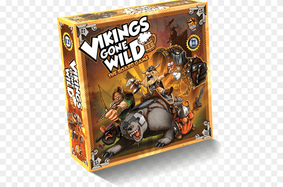 Vikings Gone Wild Kickstarter Board Game Corax Games, Book, Comics, Publication, Adult Png Image