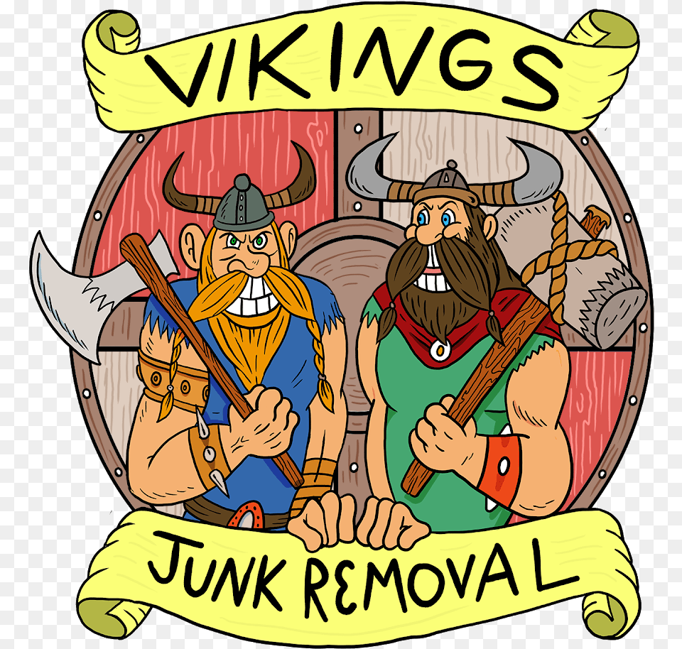 Vikings Junk Removal Cartoon, Book, Comics, Publication, Person Free Png