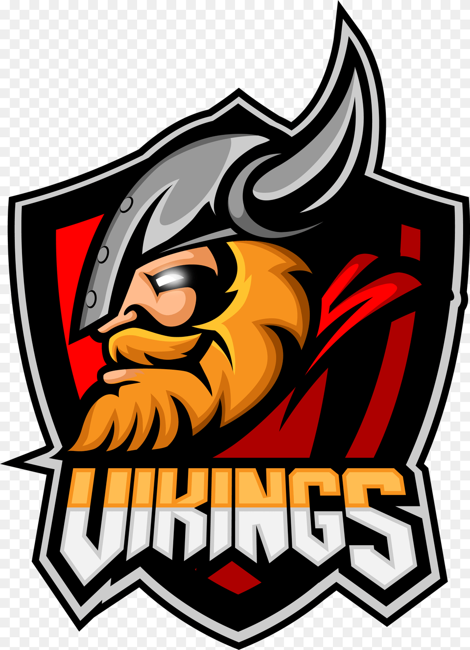 Vikings Mascot Logo, Dynamite, Weapon, Emblem, Symbol Png Image