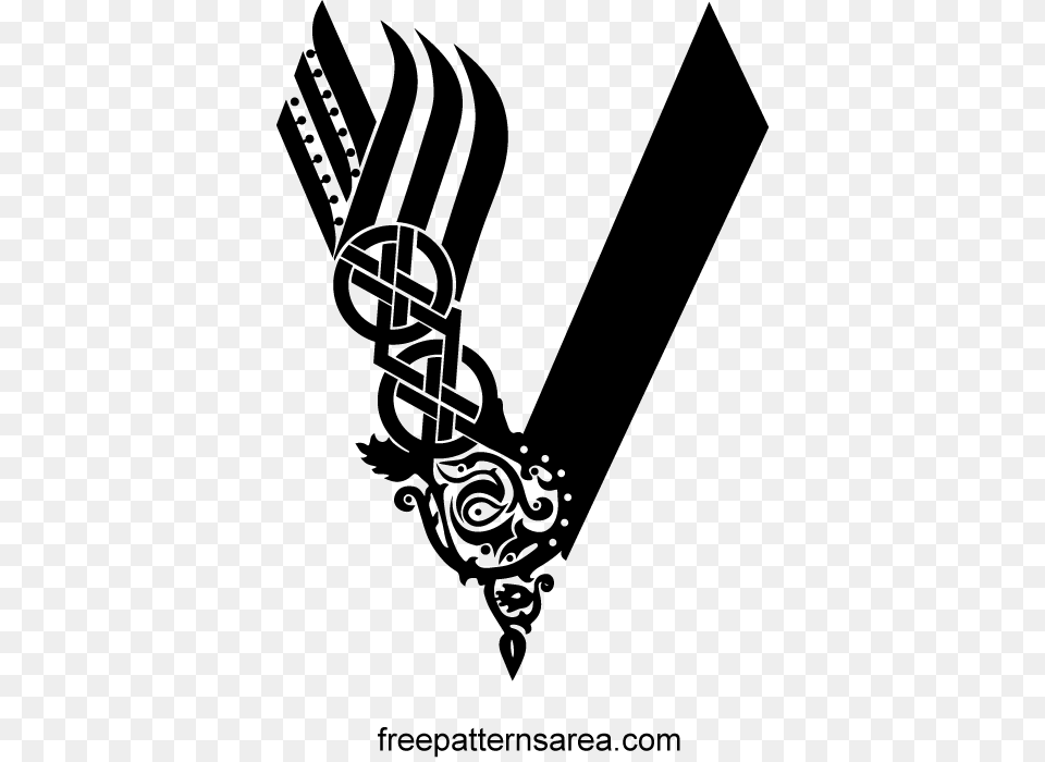 Vikings Serie Symbol Vector Vikings Show Logo, Gray Free Png
