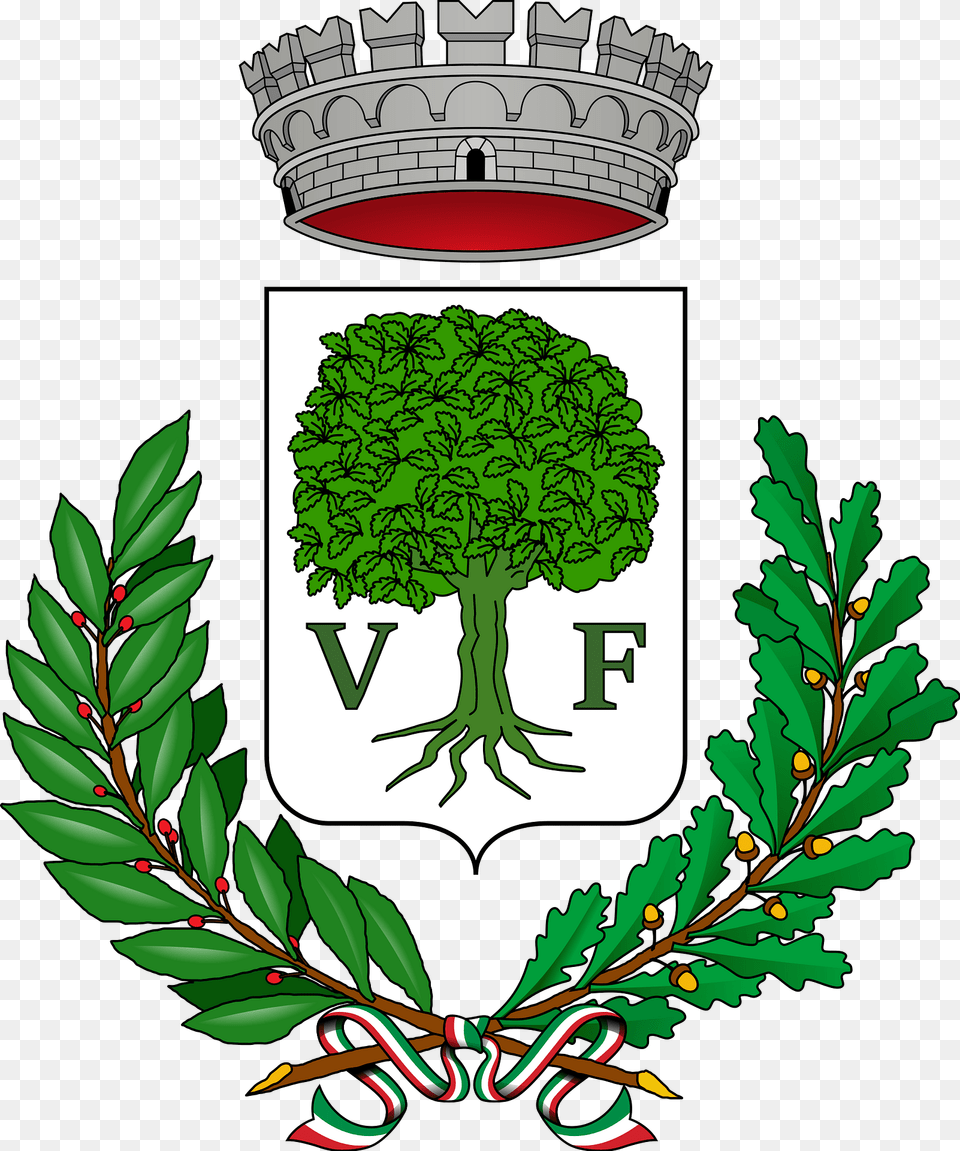 Villafranca D39asti Stemma Clipart, Green, Plant, Emblem, Symbol Free Png