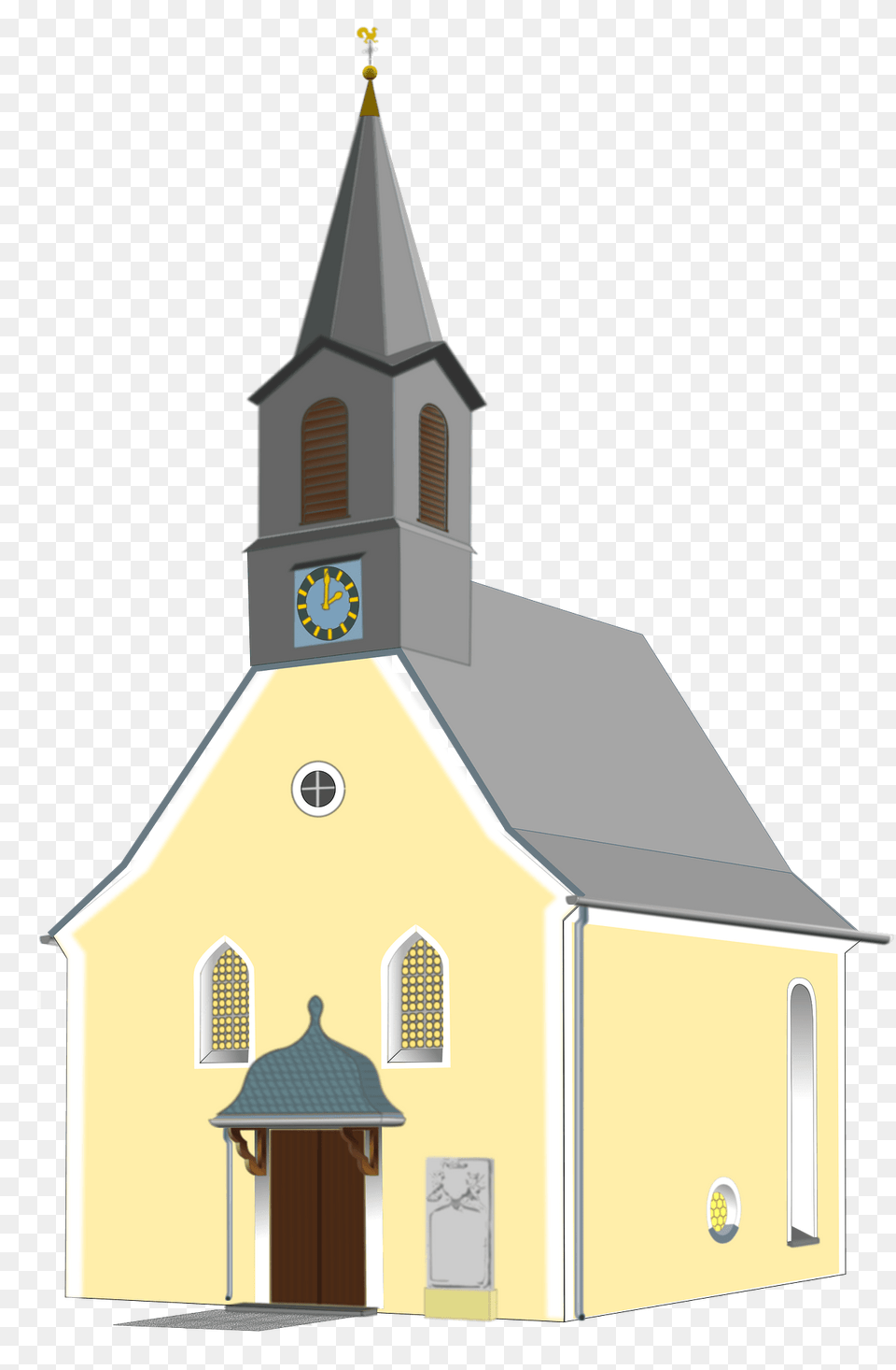 Village Church Clipart, Architecture, Building, Clock Tower, Tower Free Png Download