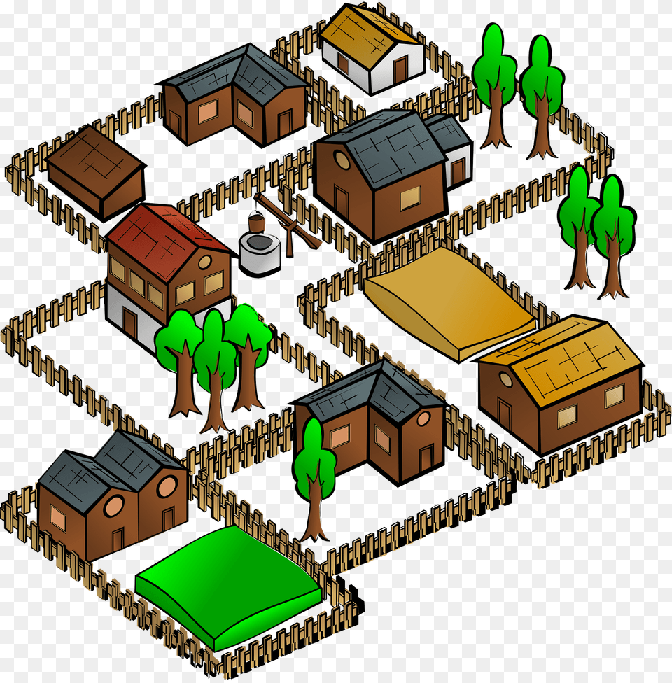 Village Clipart, Neighborhood, Architecture, Outdoors, Nature Free Transparent Png