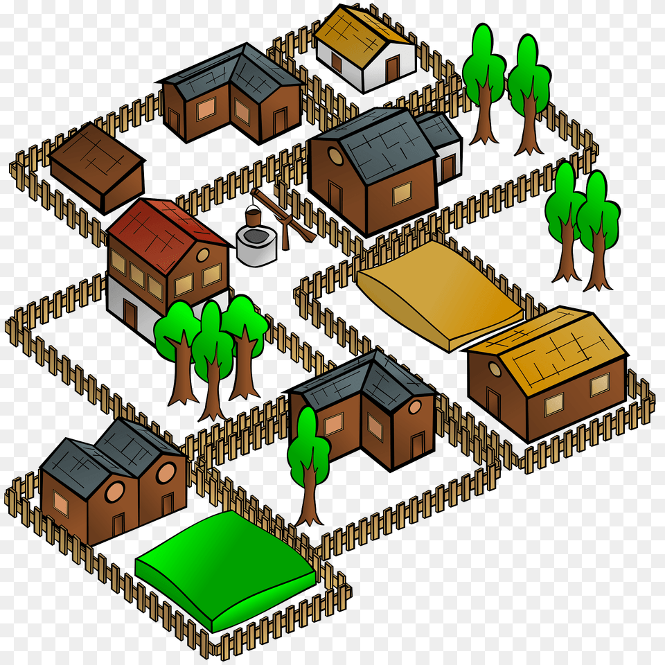 Village Clipart, Neighborhood, Outdoors, Architecture, Building Free Png