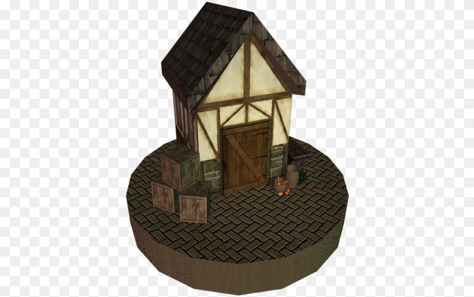 Village House House 3d Medieval Architecture Outhouse, Rural, Outdoors, Nature, Hut Free Transparent Png