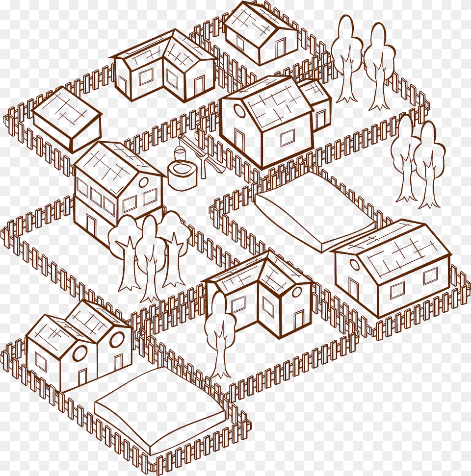 Village Medieval Middle Ages Picture Community Clipart Black And White, Art, Drawing, Person Free Transparent Png