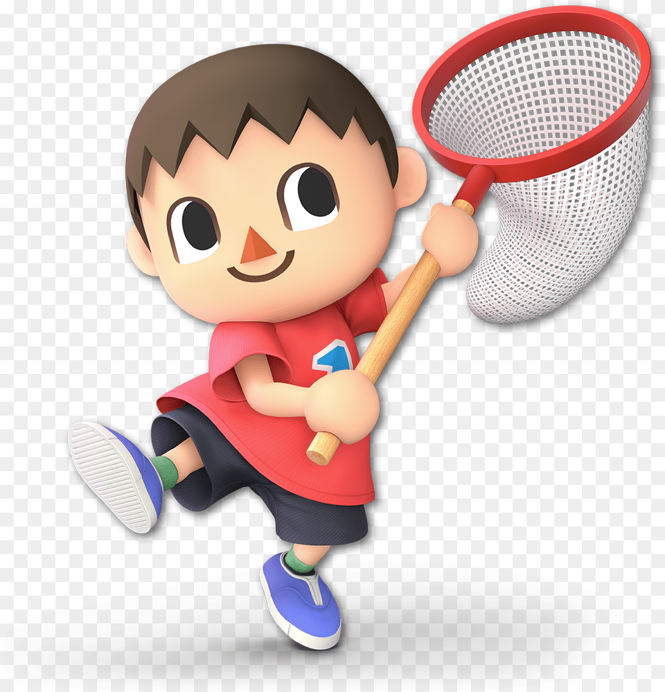 Villager Mega Man Wii Fit Trainer And Little Super Smash Bros Ultimate Villager, Baby, Person, Face, Head Free Transparent Png