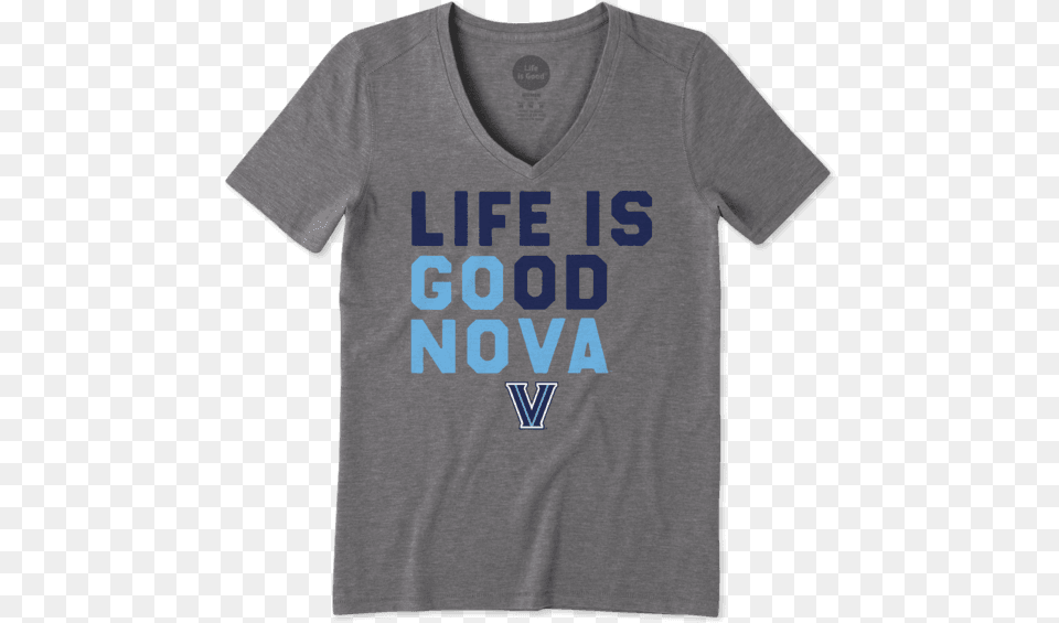 Villanova Wildcats Lig Go Team Cool Life Is Good Women39s Notre Dame Love Cool Vee, Clothing, Shirt, T-shirt Free Transparent Png