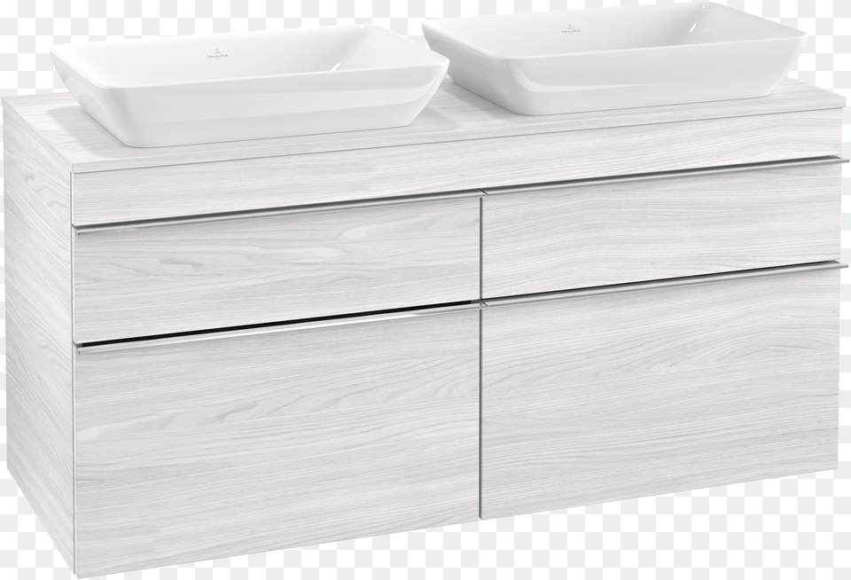 Villeroy Boch Venticello Vanity Unit For Venticello Chest Of Drawers, Cabinet, Drawer, Furniture, Double Sink Png Image