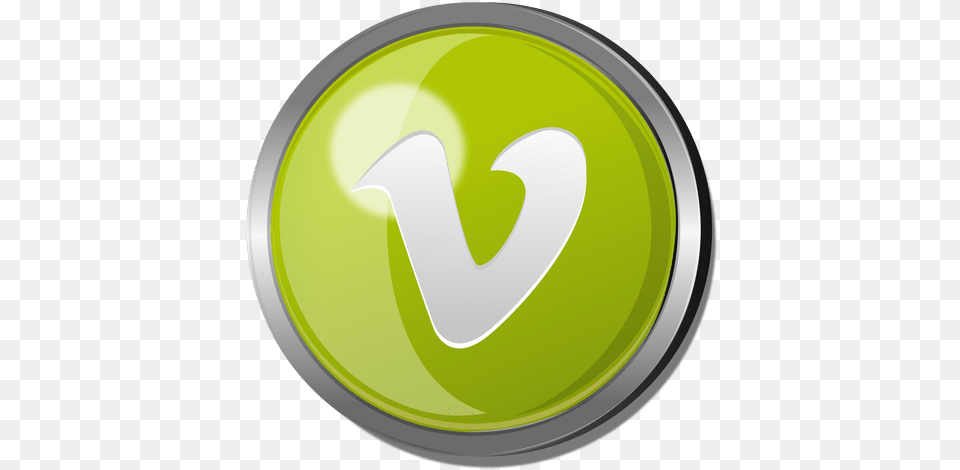 Vimeo Round Metal Button Transparent U0026 Svg Vector File Emblem, Green, Logo, Symbol, Disk Free Png Download