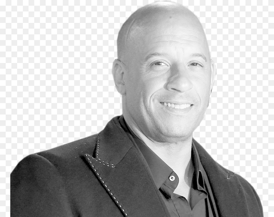 Vin Diesel Art Vin Diesel Black And White, Photography, Person, Man, Male Free Transparent Png