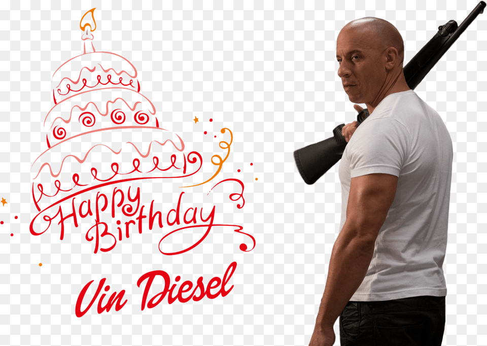 Vin Diesel File Vin Diesel, Clothing, T-shirt, Person, People Free Png Download