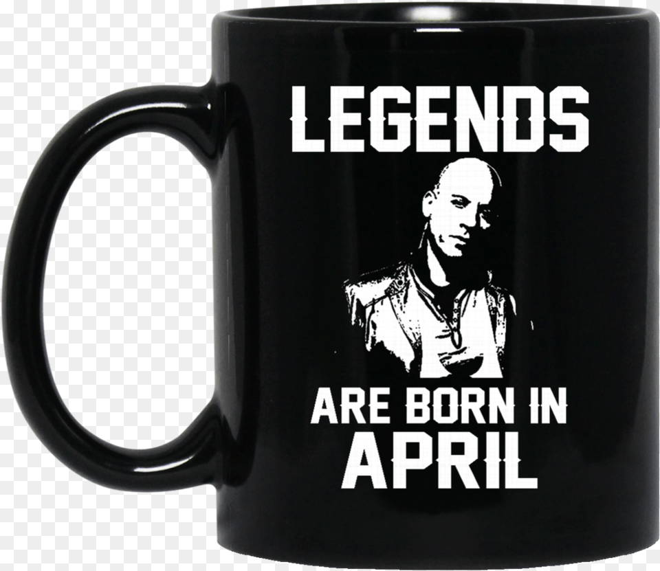 Vin Diesel Mug Legends Are Born In April Coffee Mug September Girl, Adult, Man, Male, Person Png Image