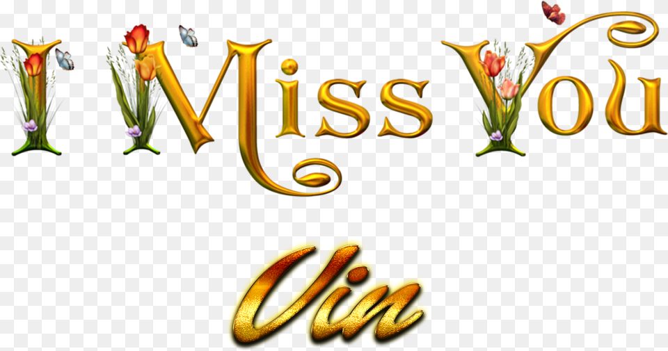 Vin Miss You Name Love Anuj Name, Plant, Text, Art, Graphics Free Png Download