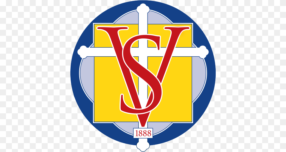 Vincent De Paul Elementary School Vincent School Logo, Symbol, Dynamite, Sign, Weapon Free Png Download