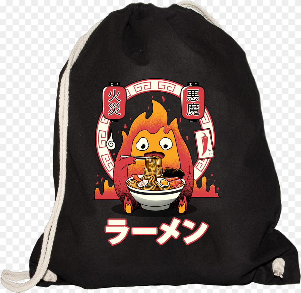 Vincent Trinidad Fire Demon Ramen Sonstiges Gymsac, Bag, Clothing, Hoodie, Knitwear Png Image