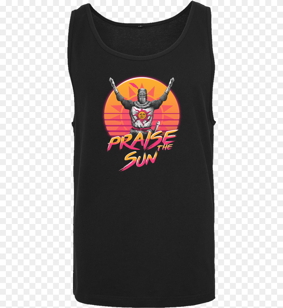 Vincent Trinidad Praise The Sun 80s T Shirt Tanktop, Clothing, T-shirt, Adult, Male Free Png Download