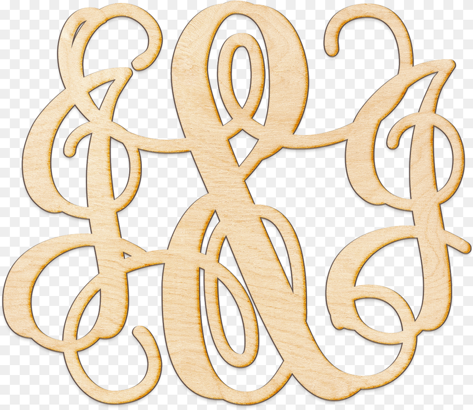 Vine Ampersand Initials Monogram Wood Sign Art, Plywood, Alphabet, Symbol, Text Free Transparent Png