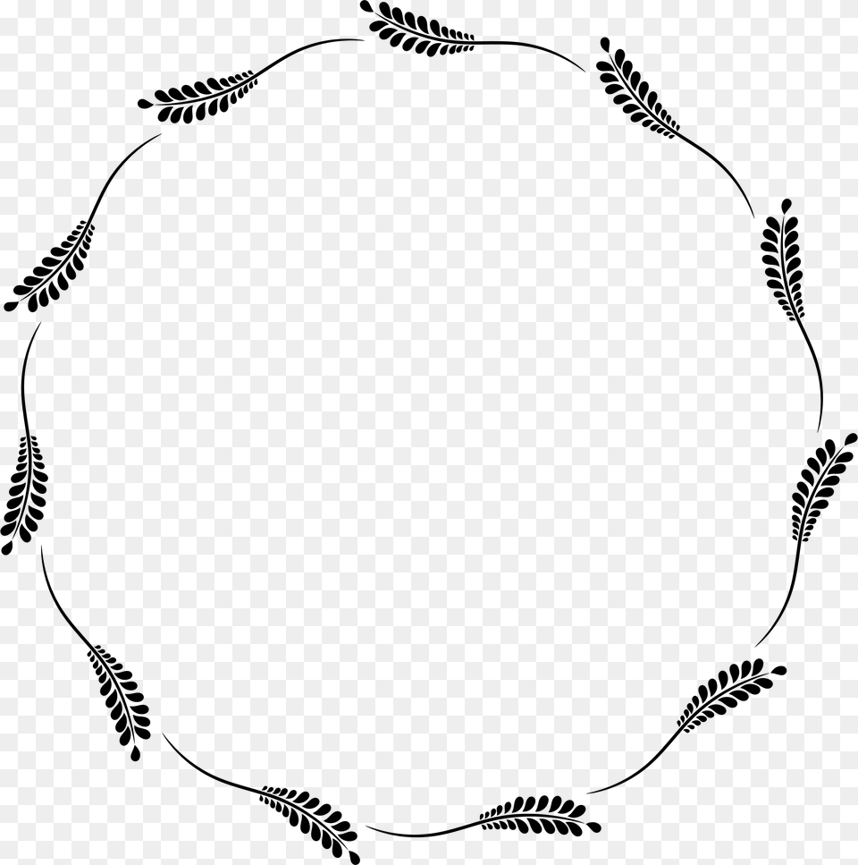 Vine Clipart Circle, Gray Free Transparent Png