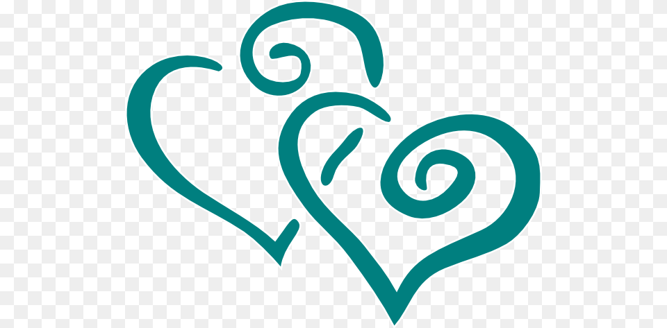 Vine Clipart Teal, Heart, Animal, Fish, Sea Life Free Png