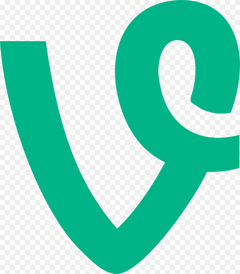 Vine Icon Logo Transparent Social Media Icons V, Symbol, Text, Number, Alphabet Free Png Download