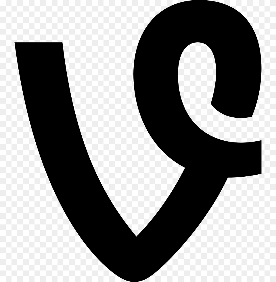 Vine Logo Icon Download, Symbol, Text, Smoke Pipe, Alphabet Free Png