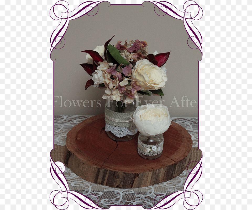Vine Pastel Rose And Hydrangea Silk Artificial Flower Rustic Decoration With Burgundy, Art, Floral Design, Flower Arrangement, Flower Bouquet Free Png Download