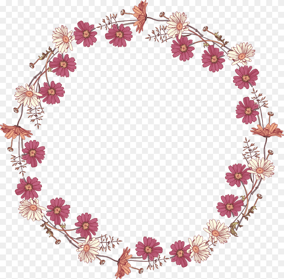 Vine Red And Fresh Flowers Border Texture Vine With Flowers Drawing, Floral Design, Art, Pattern, Graphics Free Transparent Png