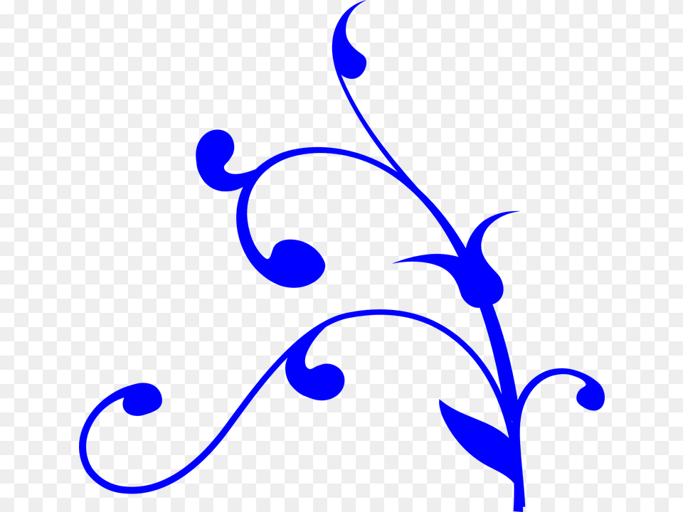 Vine Vector Navy Blue Flower Design, Art, Floral Design, Graphics, Pattern Free Png Download