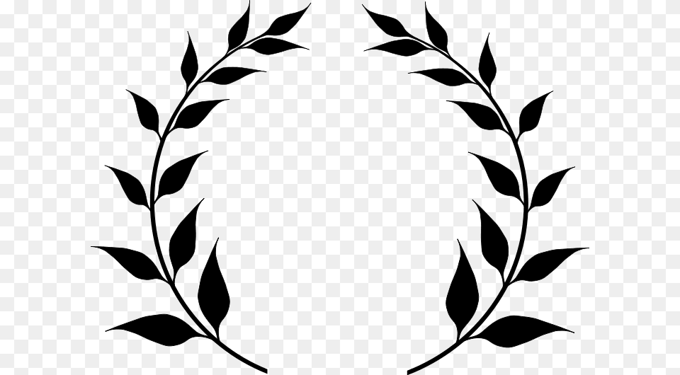 Vine Wreath Cliparts, Gray Png Image