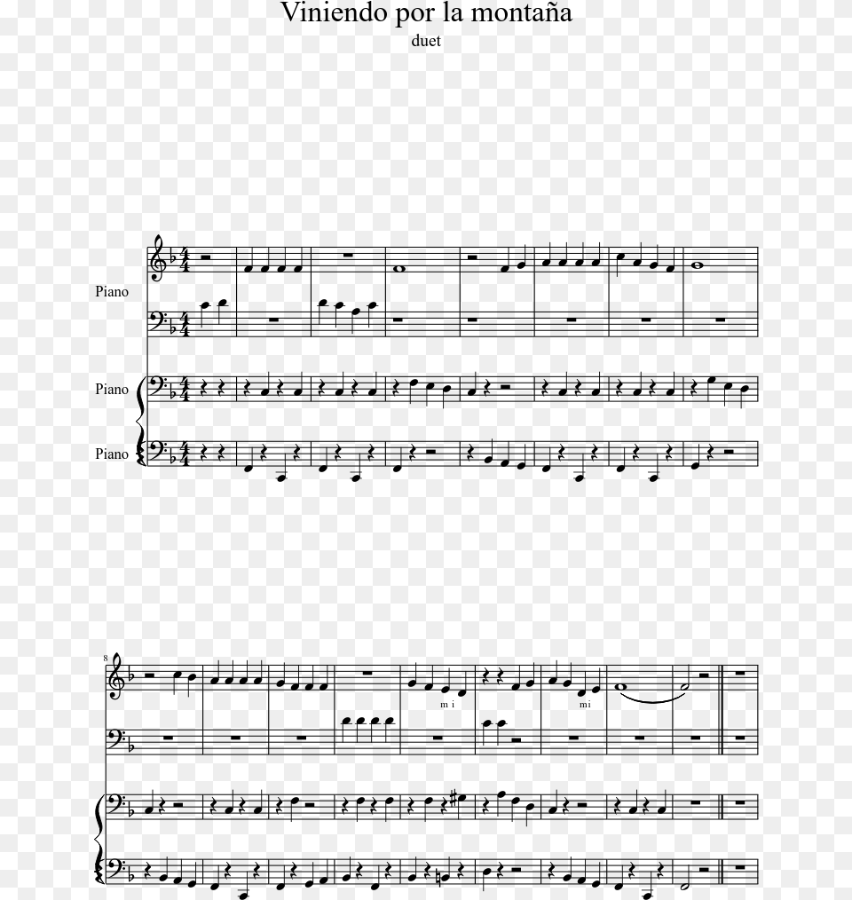Viniendo Por La Sheet Music 1 Of 1 Pages Nothing Else Matters Violin Notes, Gray Free Transparent Png