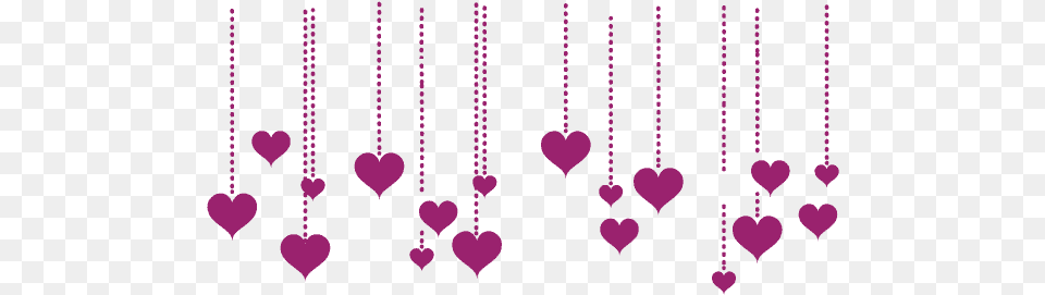 Vinilo Colgantes De Corazones Heart, Purple, Accessories Png