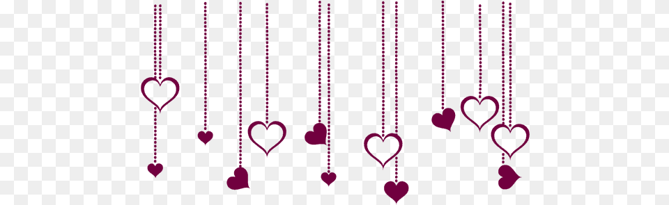 Vinilo Colgantes De Corazones Tiras De Corazones, Accessories, Purple, Jewelry, Necklace Png