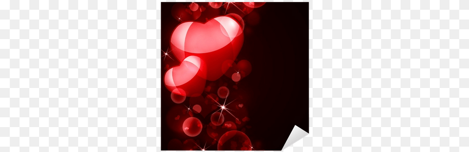Vinilo Pixerstick Fondo Abstracto De Corazones Rojos Red, Heart Png Image
