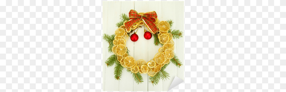 Vinilo Pixerstick Guirnalda De La Navidad De Los Limones Bozicni Ukrasi Od Narance, Wreath Png