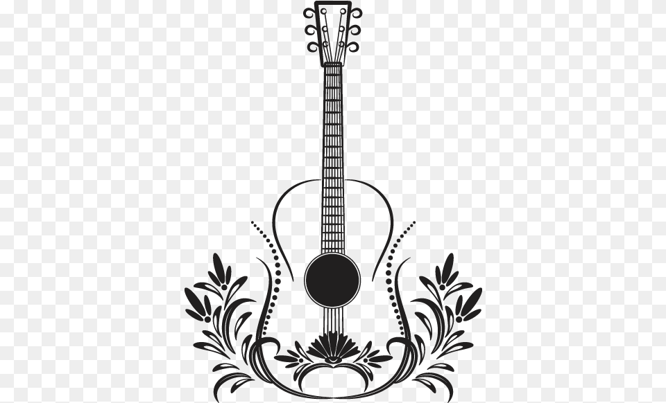 Vinilos Decorativos Guitarra Tribal Decorative Ornament, Stencil, Guitar, Musical Instrument, Chandelier Png Image