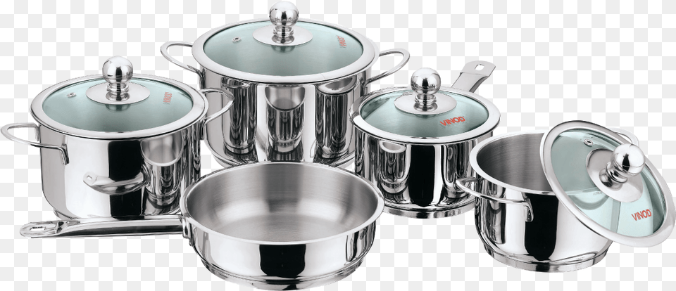 Vinod Stainless Steel Cookware Set, Pot, Cooking Pot, Food, Bottle Free Png