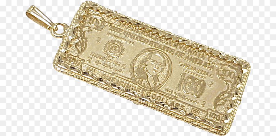 Vintage 14k Gold Large Charm Pendant 100 Dollar Pendant, Accessories, Jewelry, Locket Free Transparent Png