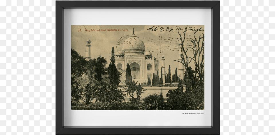Vintage 1906 Taj Mahal And Gardens Taj Mahal, Architecture, Building, Dome, Arch Png